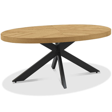 Bentley Designs Ellipse Rustic Oak Large Coffee Table